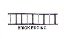 Stencil zaglavlje Brick edging