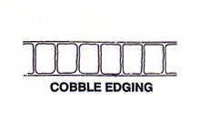 Stencil zaglavlje cobble edging