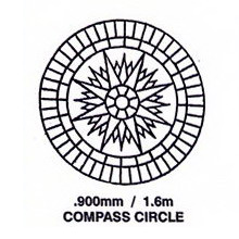 Stencil zaglavlje compass circle